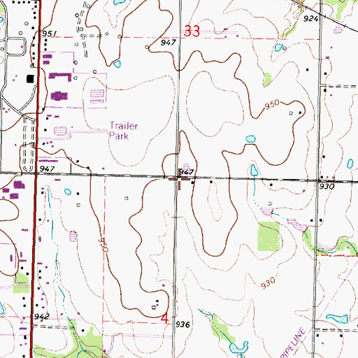 Topographic Map of School Number 44 (historical), KS