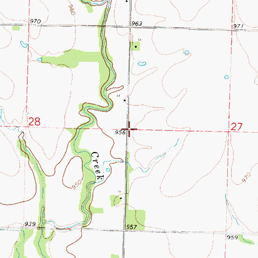 Topographic Map of Shiloh School (historical), KS