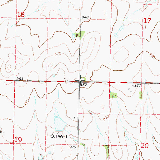 Topographic Map of South Valley School (historical), KS