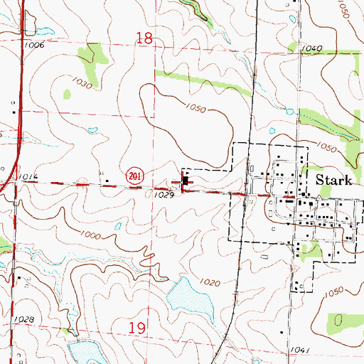 Topographic Map of Township High School, KS