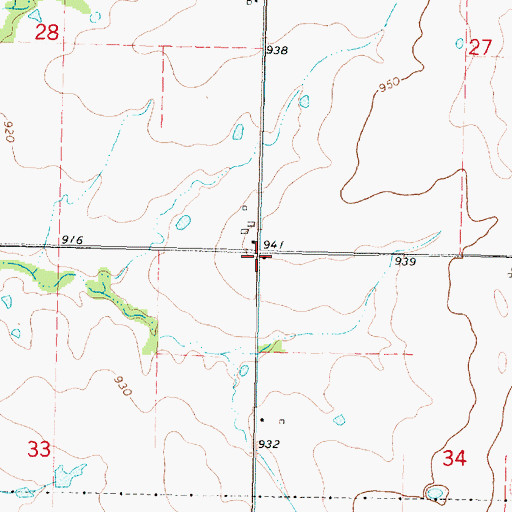 Topographic Map of Union School (historical), KS