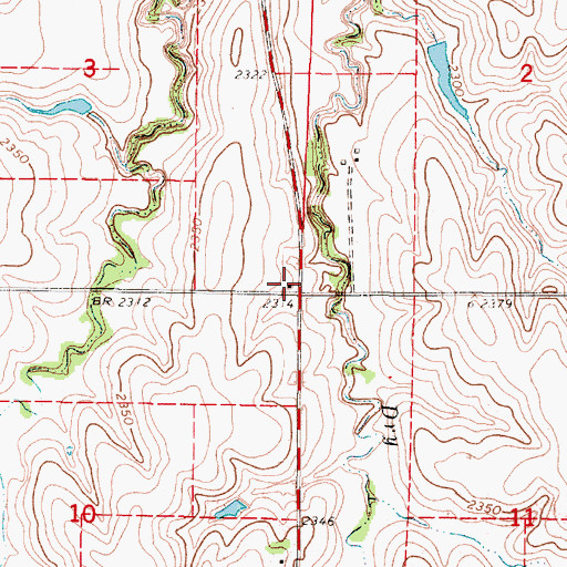 Topographic Map of Dry Creek School (historical), KS