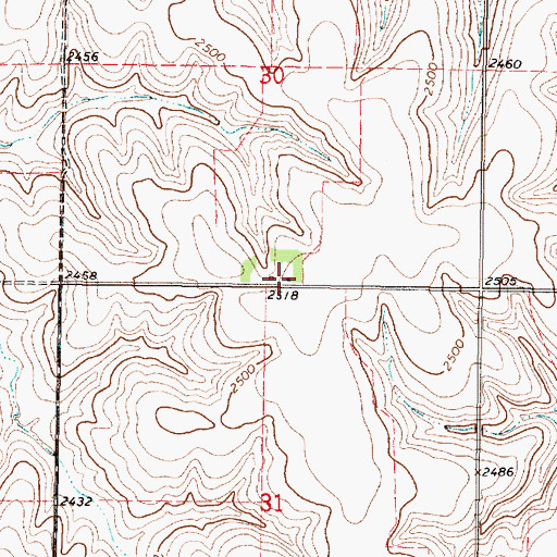 Topographic Map of Hadley Ranch, KS