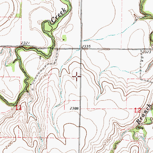 Topographic Map of Hillman School (historical), KS
