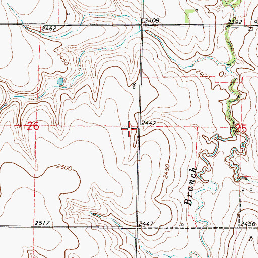 Topographic Map of Lone Hand School (historical), KS