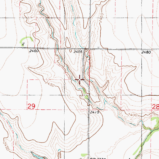 Topographic Map of Pleasant Hill School (historical), KS