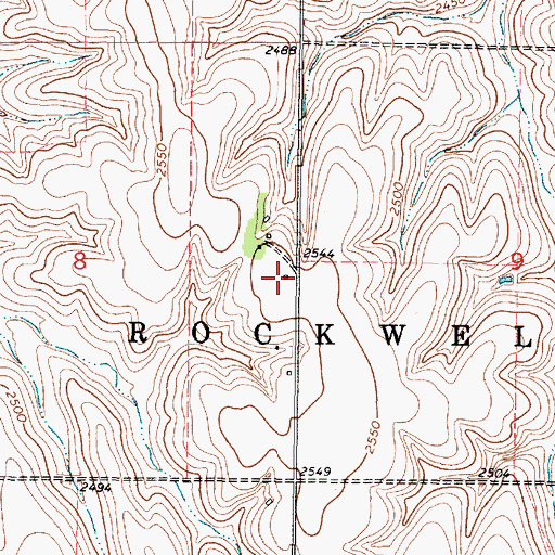 Topographic Map of Rose Hill School (historical), KS