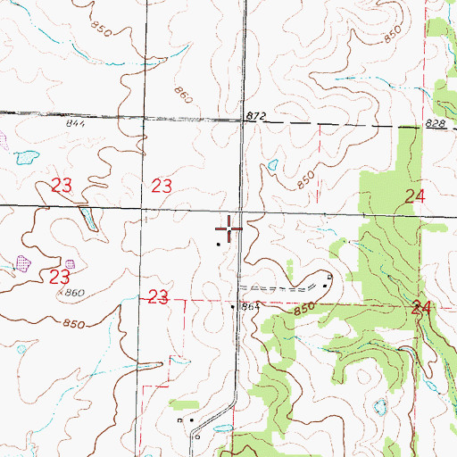 Topographic Map of Breckenridge School (historical), KS