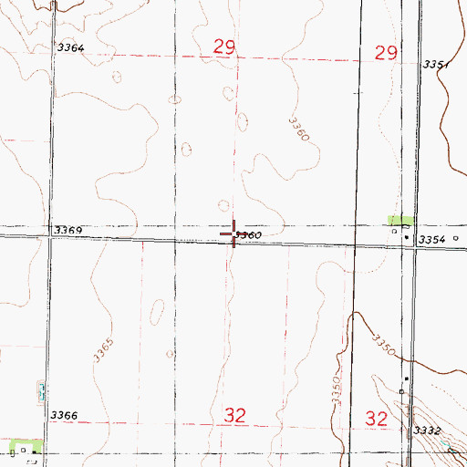Topographic Map of Grand Prairie School (historical), KS
