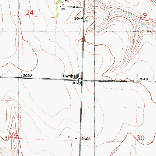 Topographic Map of Queen School (historical), KS