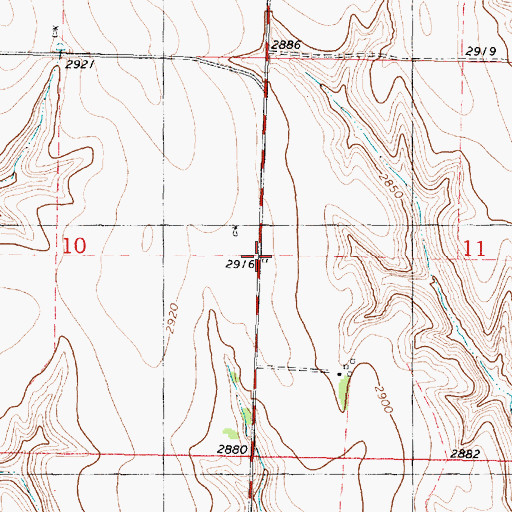 Topographic Map of School Number 208 (historical), KS