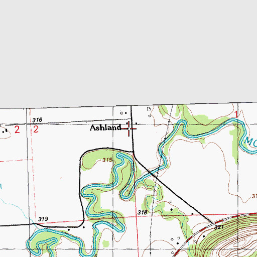 Topographic Map of Ashland, KS