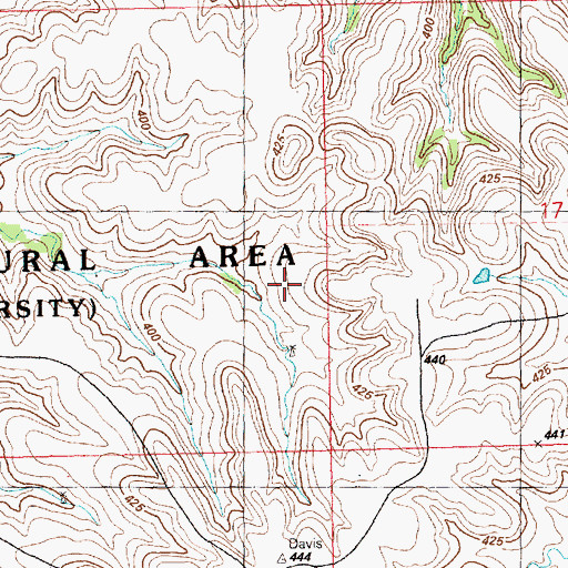 Topographic Map of Konza Prairie Natural Area, KS