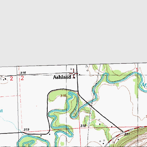 Topographic Map of School Number 4 (historical), KS