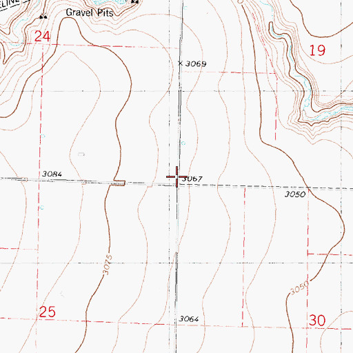 Topographic Map of Fender School (historical), KS