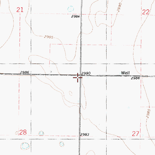 Topographic Map of Lone Prairie School (historical), KS