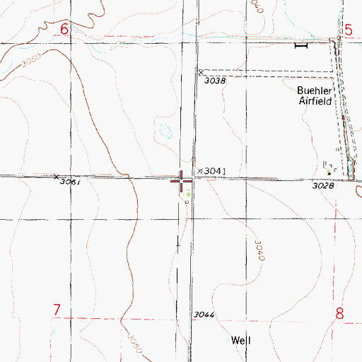 Topographic Map of Plainview School (historical), KS