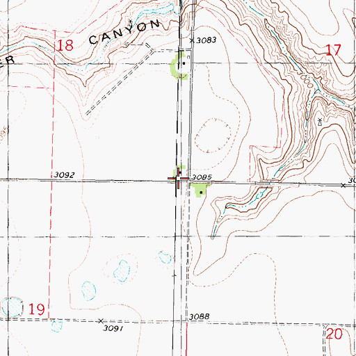 Topographic Map of Prairie View School (historical), KS
