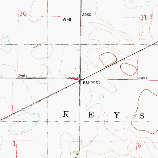 Topographic Map of Sandon (historical), KS