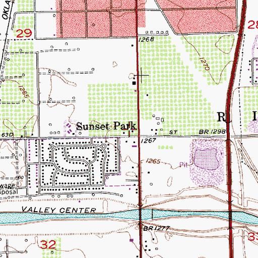Topographic Map of Blood School (historical), KS