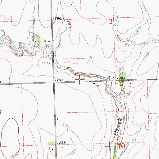 Topographic Map of Brooklyn School (historical), KS