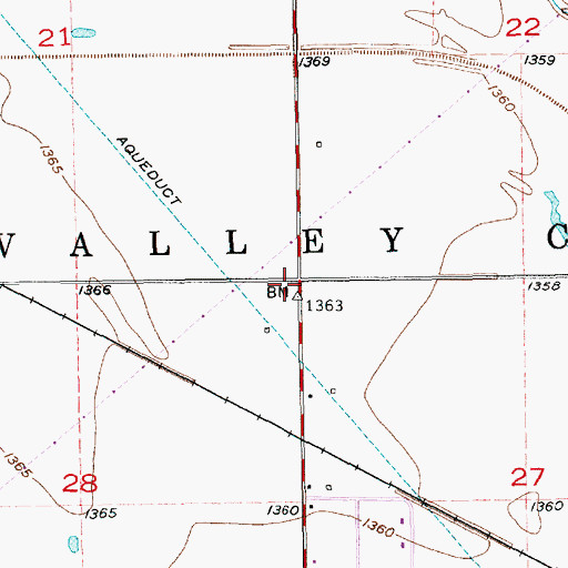 Topographic Map of Corn School (historical), KS