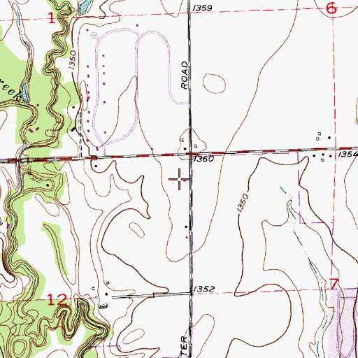 Topographic Map of Jamesburg School (historical), KS