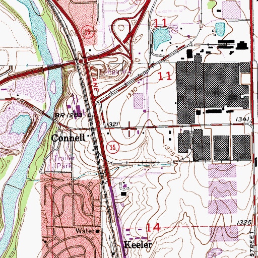 Topographic Map of South Wichita School (historical), KS