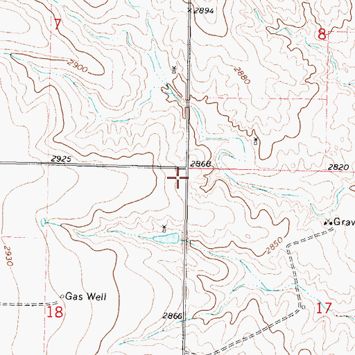 Topographic Map of Ethelton School (historical), KS