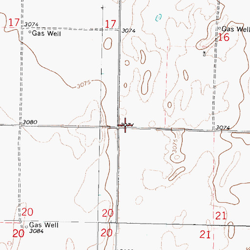 Topographic Map of Ramsey School (historical), KS