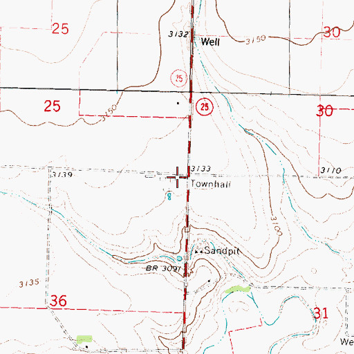 Topographic Map of Abilene School (historical), KS