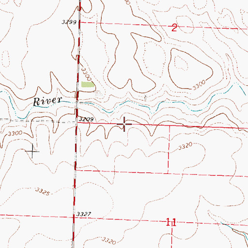 Topographic Map of Green Plain School (historical), KS