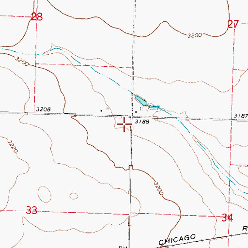 Topographic Map of Lone Willow School (historical), KS