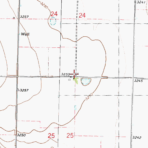 Topographic Map of High Prairie School (historical), KS