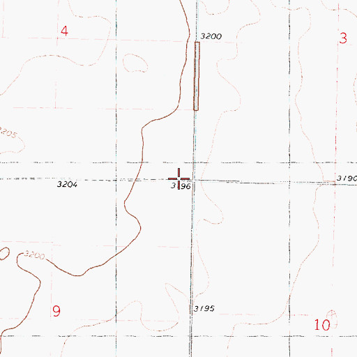 Topographic Map of Pretty View School (historical), KS