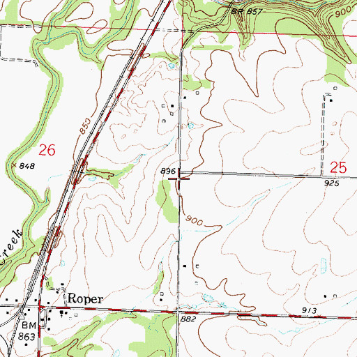 Topographic Map of Banner School (historical), KS