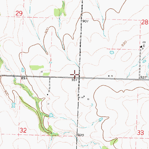 Topographic Map of Clark School (historical), KS
