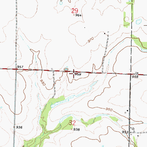 Topographic Map of Elder Branch School (historical), KS