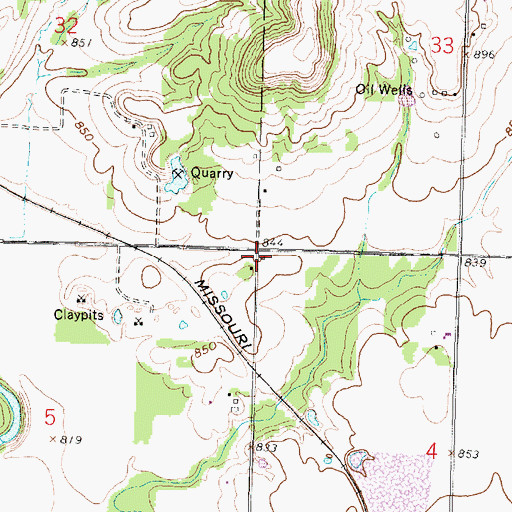 Topographic Map of Excelsior School (historical), KS