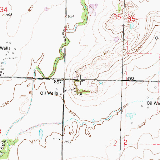 Topographic Map of Fairview School (historical), KS