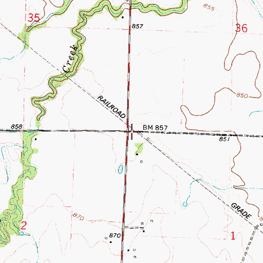 Topographic Map of Farmdale (historical), KS