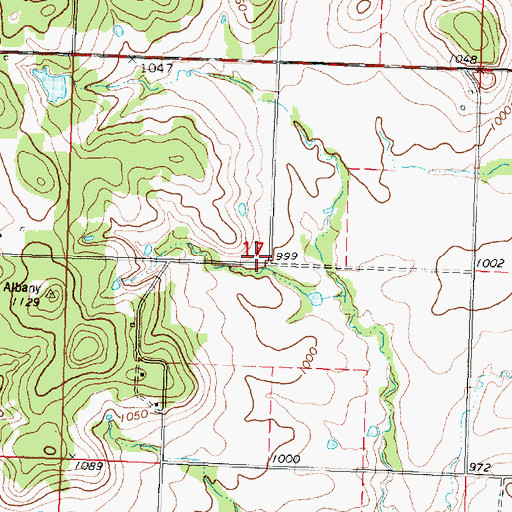 Topographic Map of Forty Four School (historical), KS