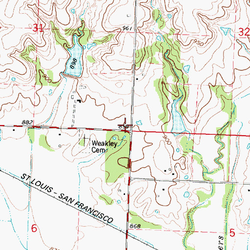 Topographic Map of Gardner School (historical), KS