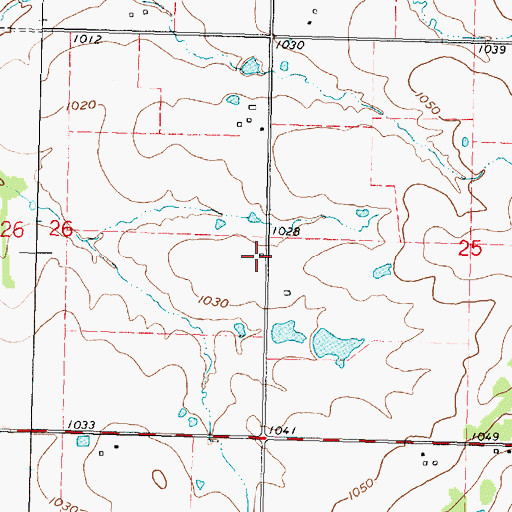 Topographic Map of Golden Ridge School (historical), KS