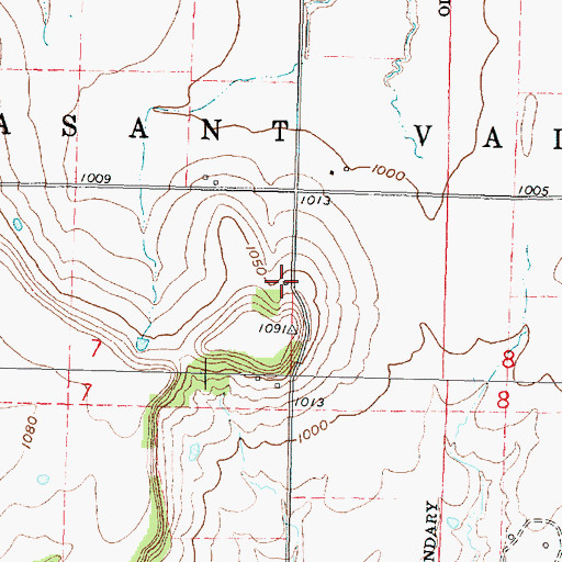 Topographic Map of Grandview School (historical), KS