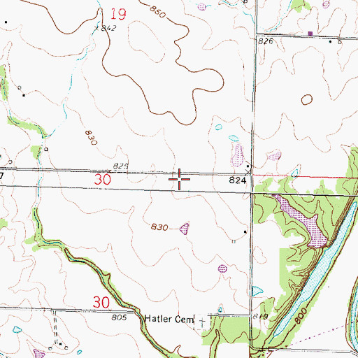 Topographic Map of Hatler School (historical), KS
