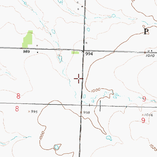 Topographic Map of High Prairie School (historical), KS