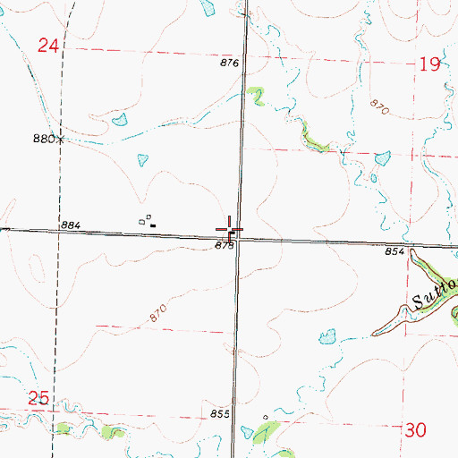 Topographic Map of Brown School (historical), KS