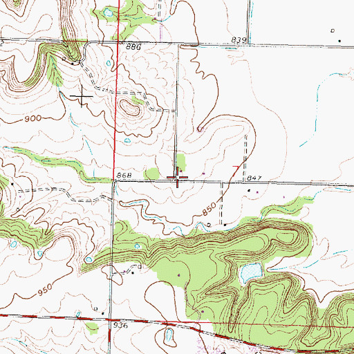 Topographic Map of Kelley School (historical), KS