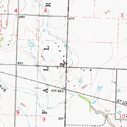 Topographic Map of Maple Grove School (historical), KS